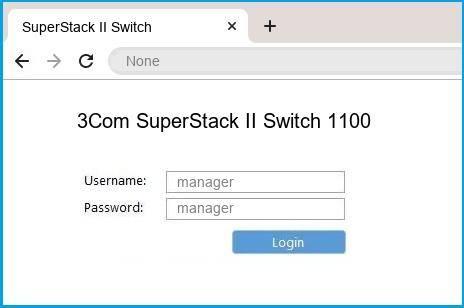 3Com SuperStack II Switch 1100 router default login
