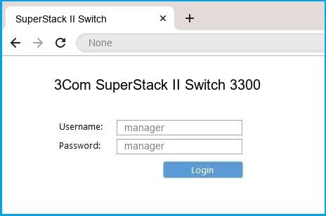 3Com SuperStack II Switch 3300 router default login