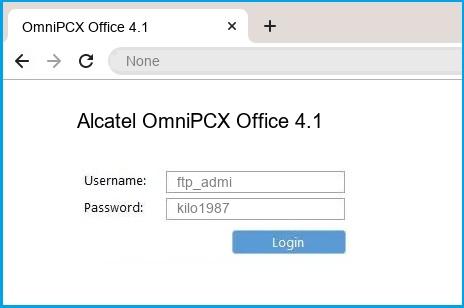 Alcatel OmniPCX Office 4.1 router default login