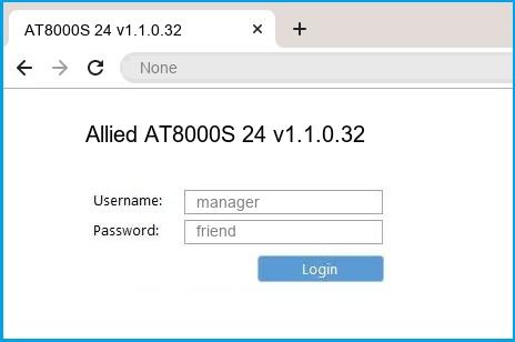 Allied AT8000S 24 v1.1.0.32 router default login