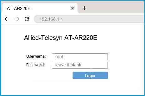 Allied-Telesyn AT-AR220E router default login