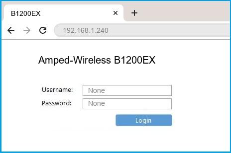 Amped-Wireless B1200EX router default login
