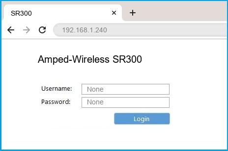 Amped-Wireless SR300 router default login