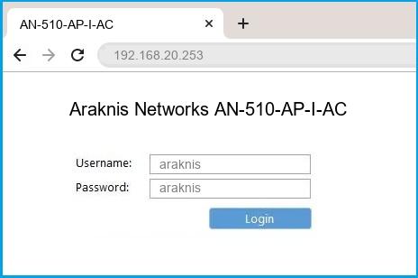 Araknis Networks AN-510-AP-I-AC router default login