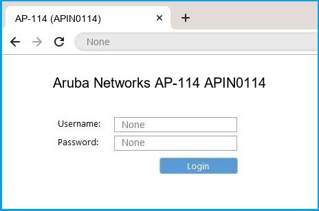 Aruba Networks AP-114 APIN0114 router default login