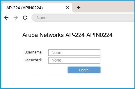 Aruba Networks AP-224 APIN0224 router default login