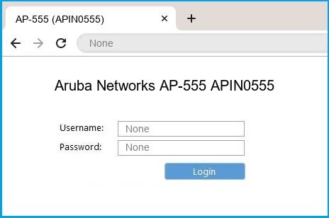 Aruba Networks AP-555 APIN0555 router default login