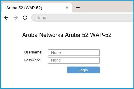 Aruba Networks Aruba 52 WAP-52 router default login