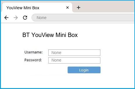 BT YouView Mini Box router default login