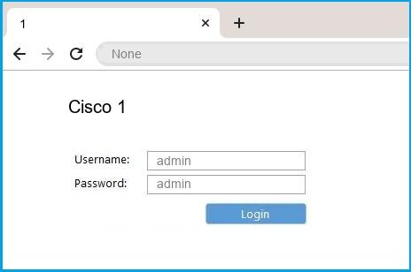 Cisco 1 router default login