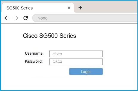 Cisco SG500 Series router default login