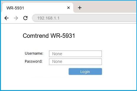 Comtrend WR-5931 router default login