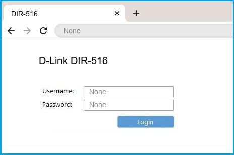 D-Link DIR-516 router default login