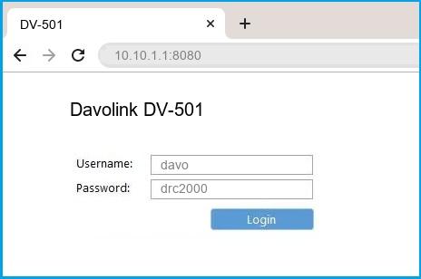 Davolink DV-501 router default login