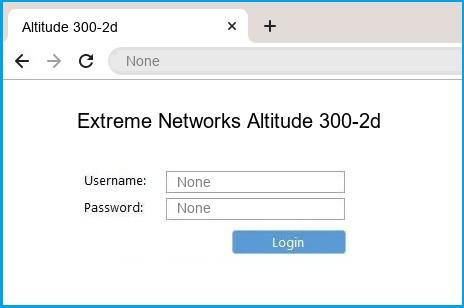 Extreme Networks Altitude 300-2d router default login