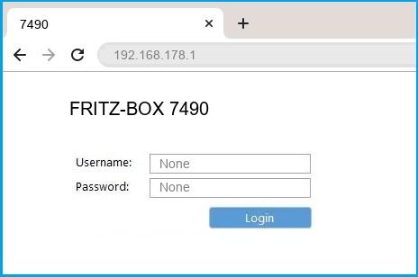 FRITZ-BOX 7490 router default login