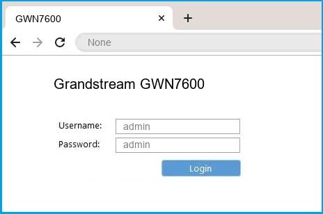 Grandstream GWN7600 router default login