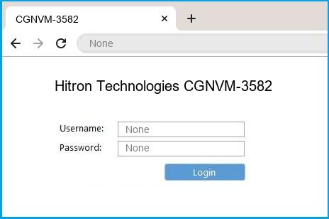 Hitron Technologies CGNVM-3582 router default login