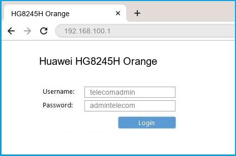 Hopefully Slime sandwich Huawei HG8245H Orange Router Login and Password