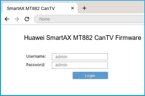 Huawei SmartAX MT882 CanTV Firmware router default login