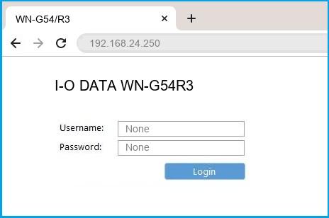 I-O DATA WN-G54R3 router default login I-O DATA WN-G54R3 router default login
