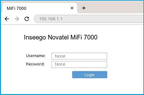 Inseego Novatel MiFi 7000 router default login