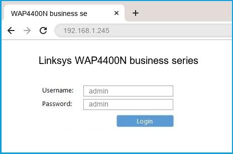 Linksys WAP4400N business series router default login Linksys WAP4400N business series router default login