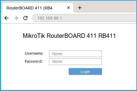 MikroTik RouterBOARD 411 RB411 router default login