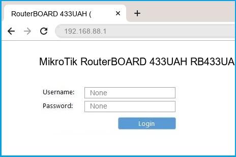 MikroTik RouterBOARD 433UAH RB433UAH router default login