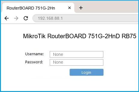 MikroTik RouterBOARD 751G-2HnD RB751G-2HnD router default login
