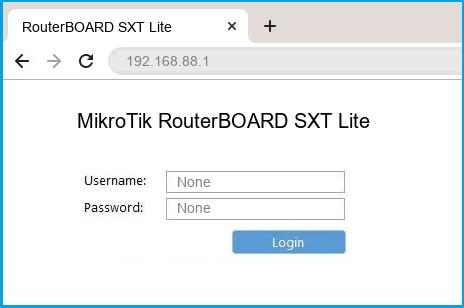 MikroTik RouterBOARD SXT Lite router default login