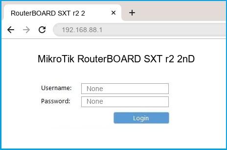 MikroTik RouterBOARD SXT r2 2nD router default login