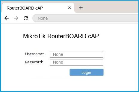 MikroTik RouterBOARD cAP router default login