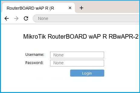 MikroTik RouterBOARD wAP R RBwAPR-2nD router default login