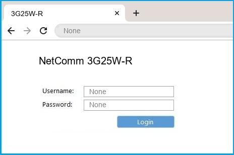 NetComm 3G25W-R router default login