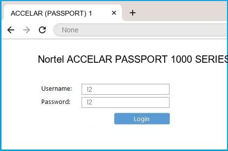 Nortel ACCELAR PASSPORT 1000 SERIES ROUTING SWITCHES router default login