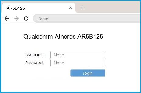 Qualcomm Atheros AR5B125 router default login