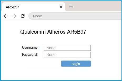 Qualcomm Atheros AR5B97 router default login
