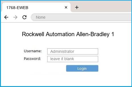 Rockwell Automation Allen-Bradley 1768-EWEB router default login