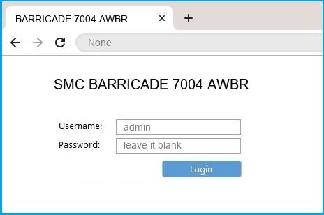 SMC BARRICADE 7004 AWBR router default login