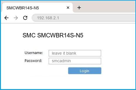 SMC SMCWBR14S-N5 router default login