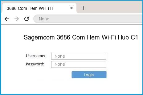 Sagemcom 3686 Com Hem Wi-Fi Hub C1 router default login