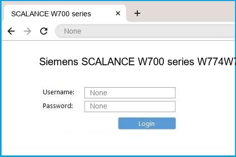 Siemens SCALANCE W700 series W774W734 router default login