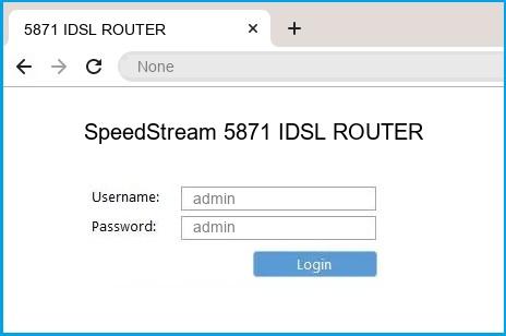 SpeedStream 5871 IDSL ROUTER router default login SpeedStream 5871 IDSL ROUTER router default login