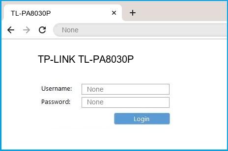 TP-LINK TL-PA8030P router default login