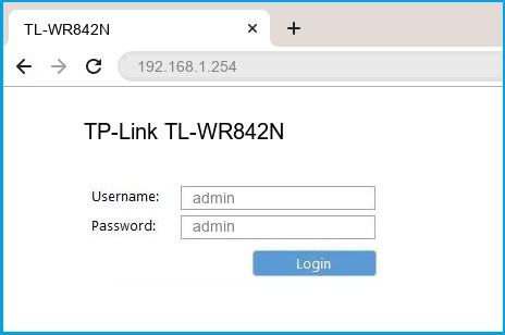 TP-Link TL-WR842N router default login