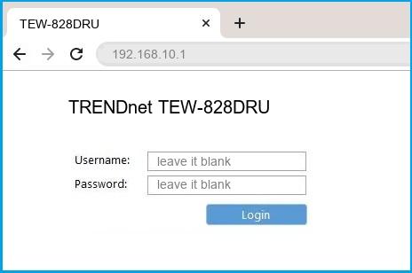 TRENDnet TEW-828DRU router default login