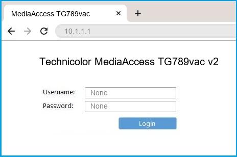 Technicolor MediaAccess TG789vac v2 Internode router default login