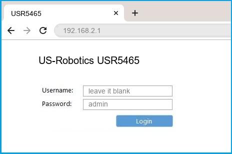 US-Robotics USR5465 router default login