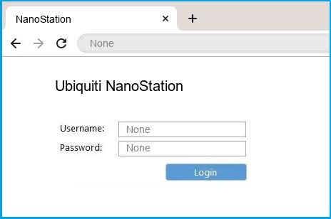 Ubiquiti NanoStation router default login